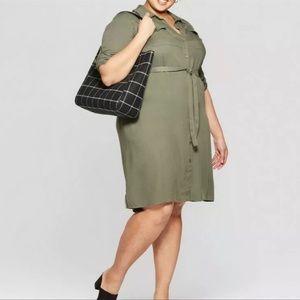 Ava & Viv belted shirt dress